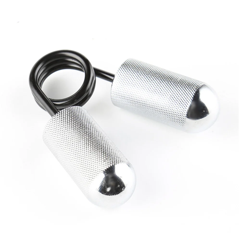 مقابض يد ثقيلة بقبضة 30 كجم للياقة البدنية والأداء الرياضي مع مقابض ألومنيوم مخرشة وقبضة فضية ثقيلة