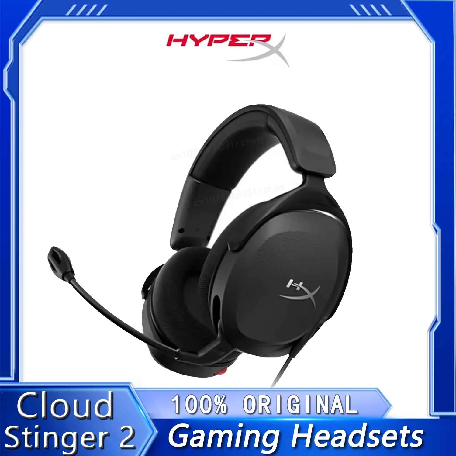 HyperX Cloud Stinger 2 Core Gaming Headset DTS Sound Effects Swivel to Mute Noise-Cancellation Microphone Works PC PS4 PS5 Xbox