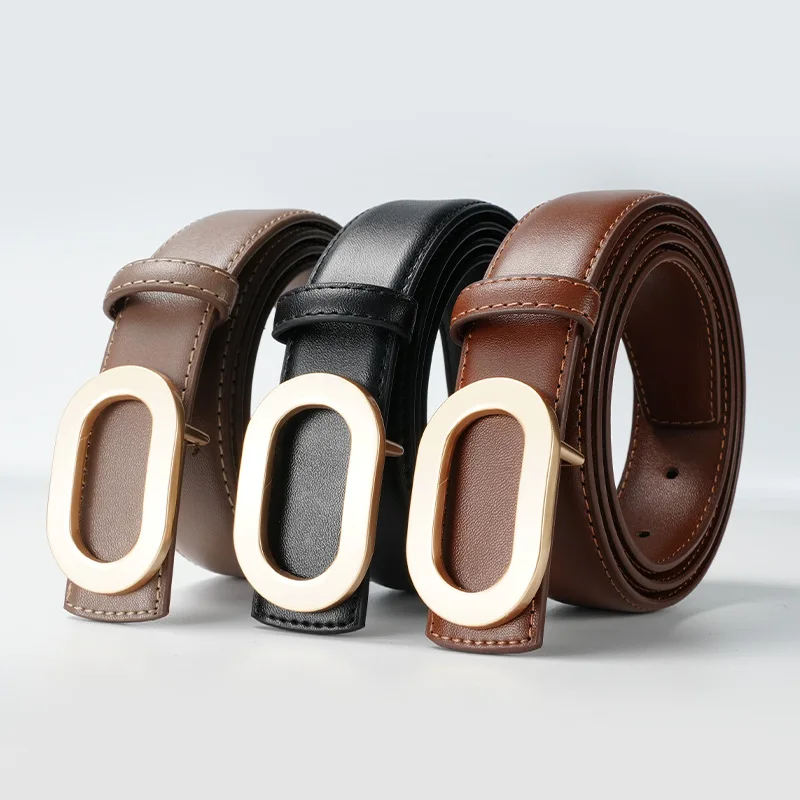 

Belt Women's New Dress Women's Belt Smooth Buckle Belt Women's Decorative Skirt Belt Versatile Thin Belt Women Luxury Belts