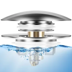 Bathtub Drain Stopper Universal Pop Up Drain Plug Rustproof Bath Tub Drain Stopper Bathtub Stopper Bath Plug Bathroom Filter New