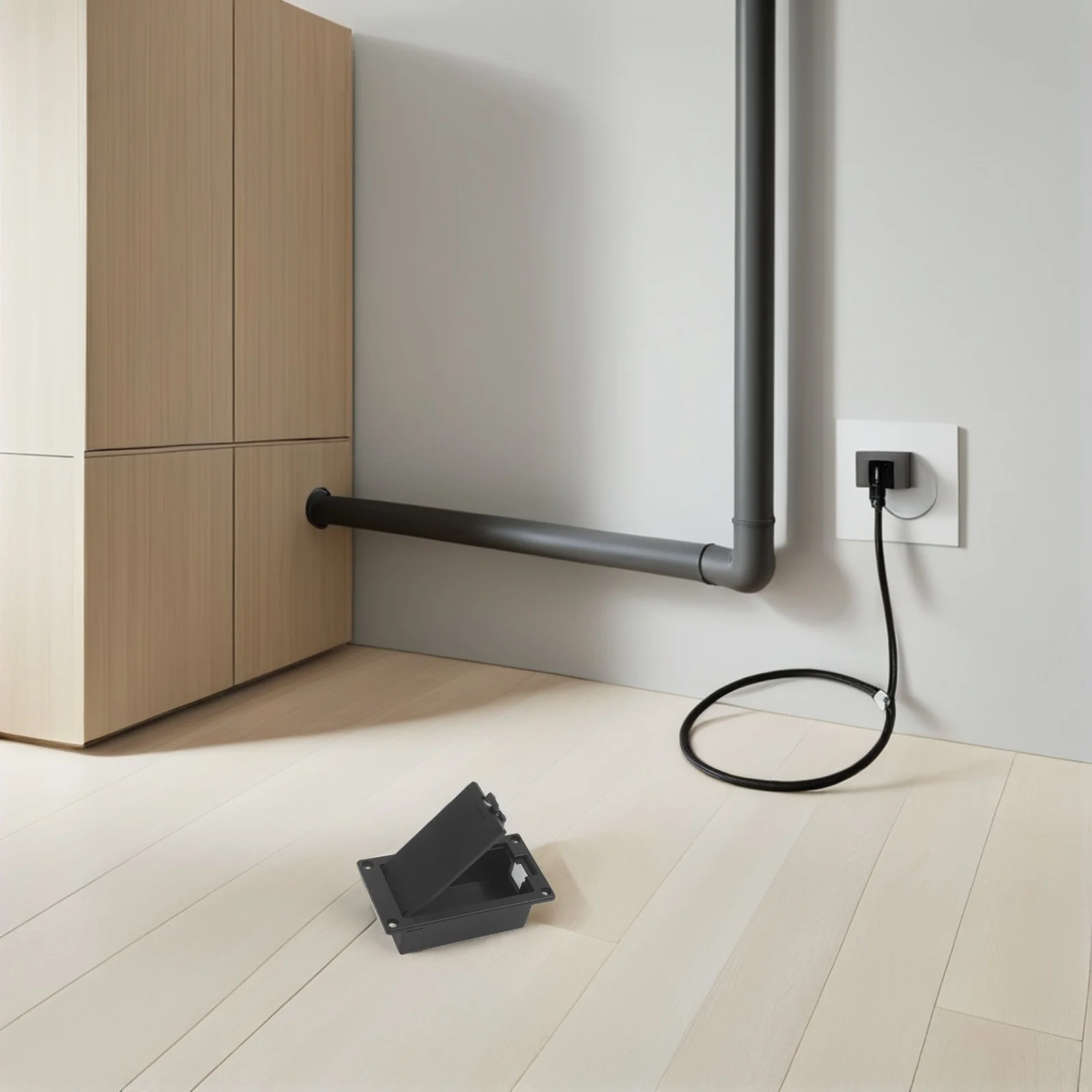 

9V Box For Guitar Bass Ukulele Flat Mounting No Wire Easy Replacement Durable High Grade Material Black Guitar Case Bass