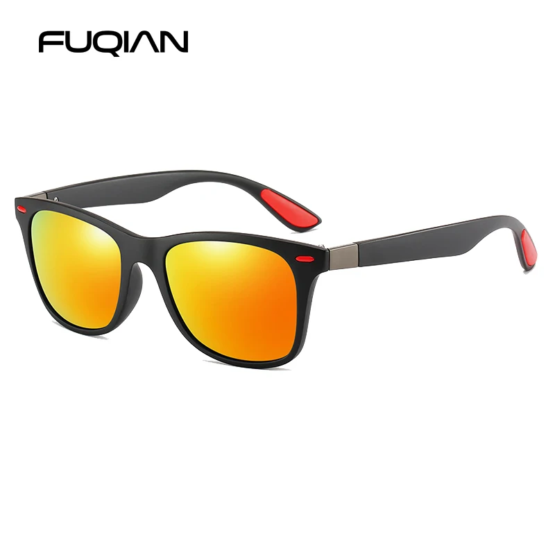 HOOBAN Classic Square Polarized Sunglasses Men Women Fashion Brand Designer Sun Glasses Male Retro Black Driver\'s Eyewear UV400