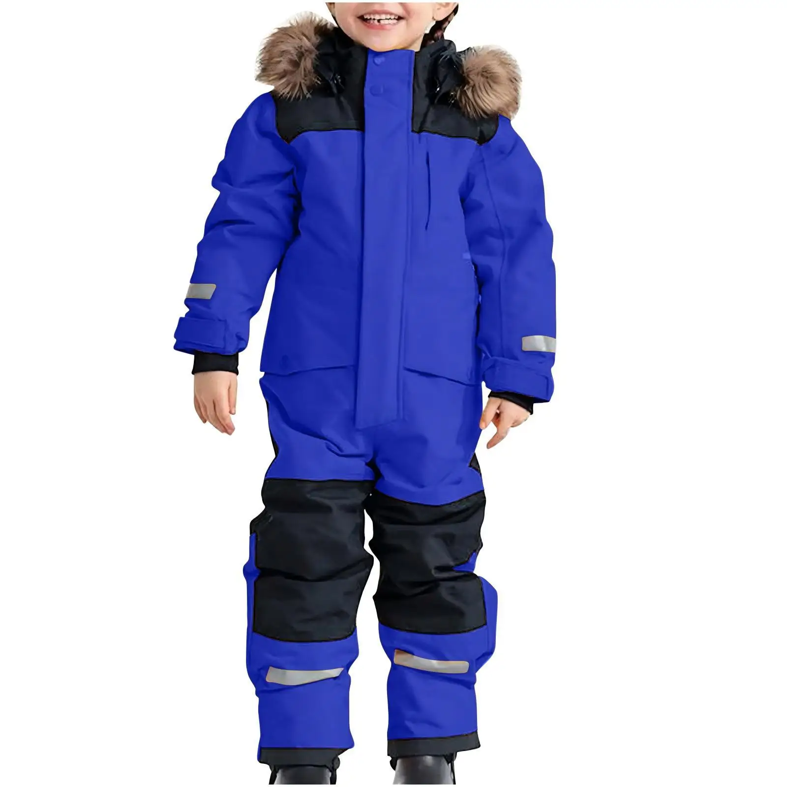 Neuer Winter-Outdoor-Kinder-Skianzug, Kälte- und winddicht, verdickter warmer leuchtender Skianzug für Männer und Frauen. – Detail 9