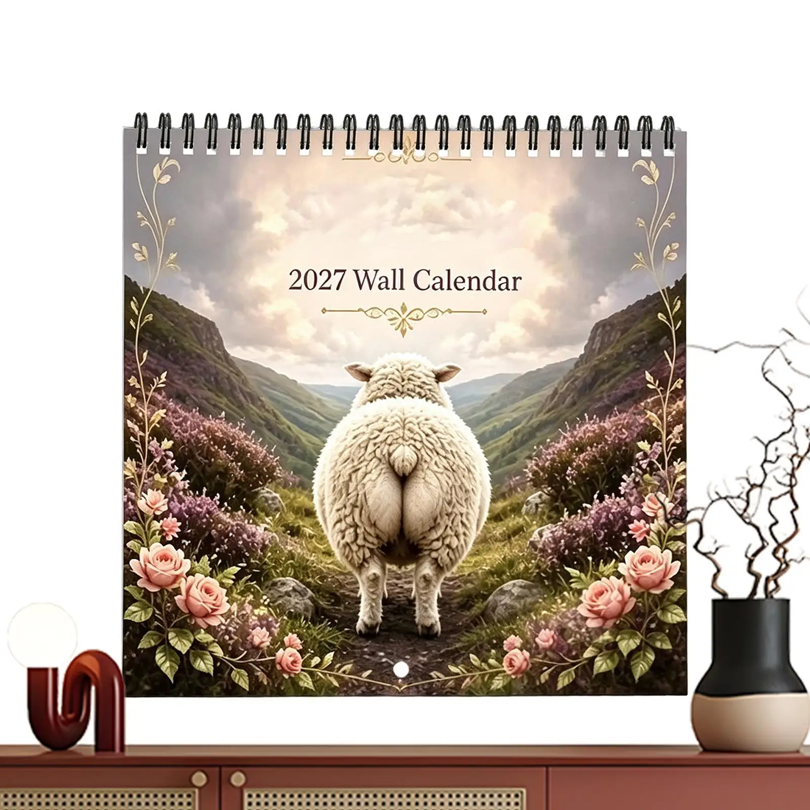 2027 Wall Calendar 12 Month 8.3 Inch Cute Animal 12 Months Home Decoration Wall Calender Schedule For Kitchen Bedroom Study Room