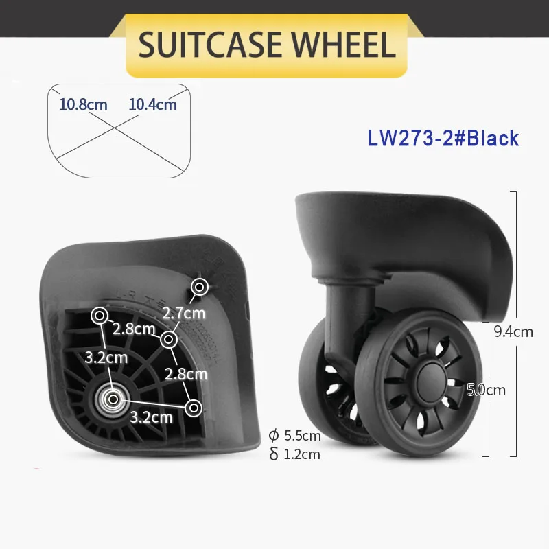 Bagagedrager Stille Katrol Accessoires Vervangende Koffer Koffer Koffer Reparatie Trolley Case Universal Casters