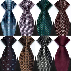 Luxury 8CM Men's Necktie Classic Neck Ties For Man Wedding Business Party Polka Dot Jacquard Woven Ascot Accessories Gift