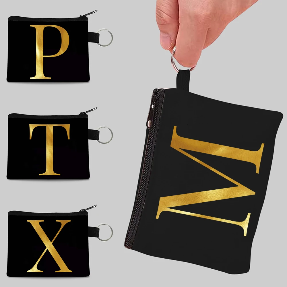 New Canvas Coin Purse Unisex Shopping Bag Ladies Small Cosmetic Bag Casual Purse Letter Pattern Collection Bags Portable Wallet
