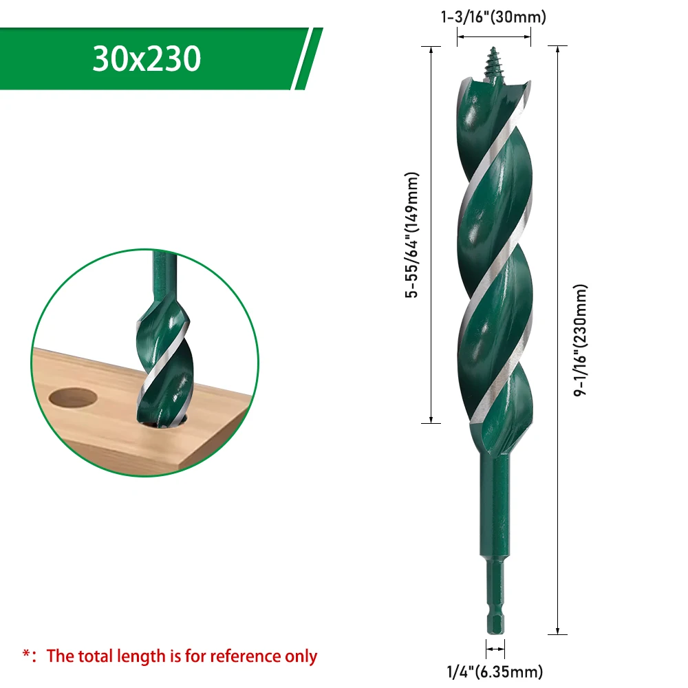 LAVIE 3-Schneiden-Senkbohrer 6-35mm, 155/230mm Länge, Elektrowerkzeug-Zubehör für Holzbearbeitung & Lochvergrößerung – Detail 38
