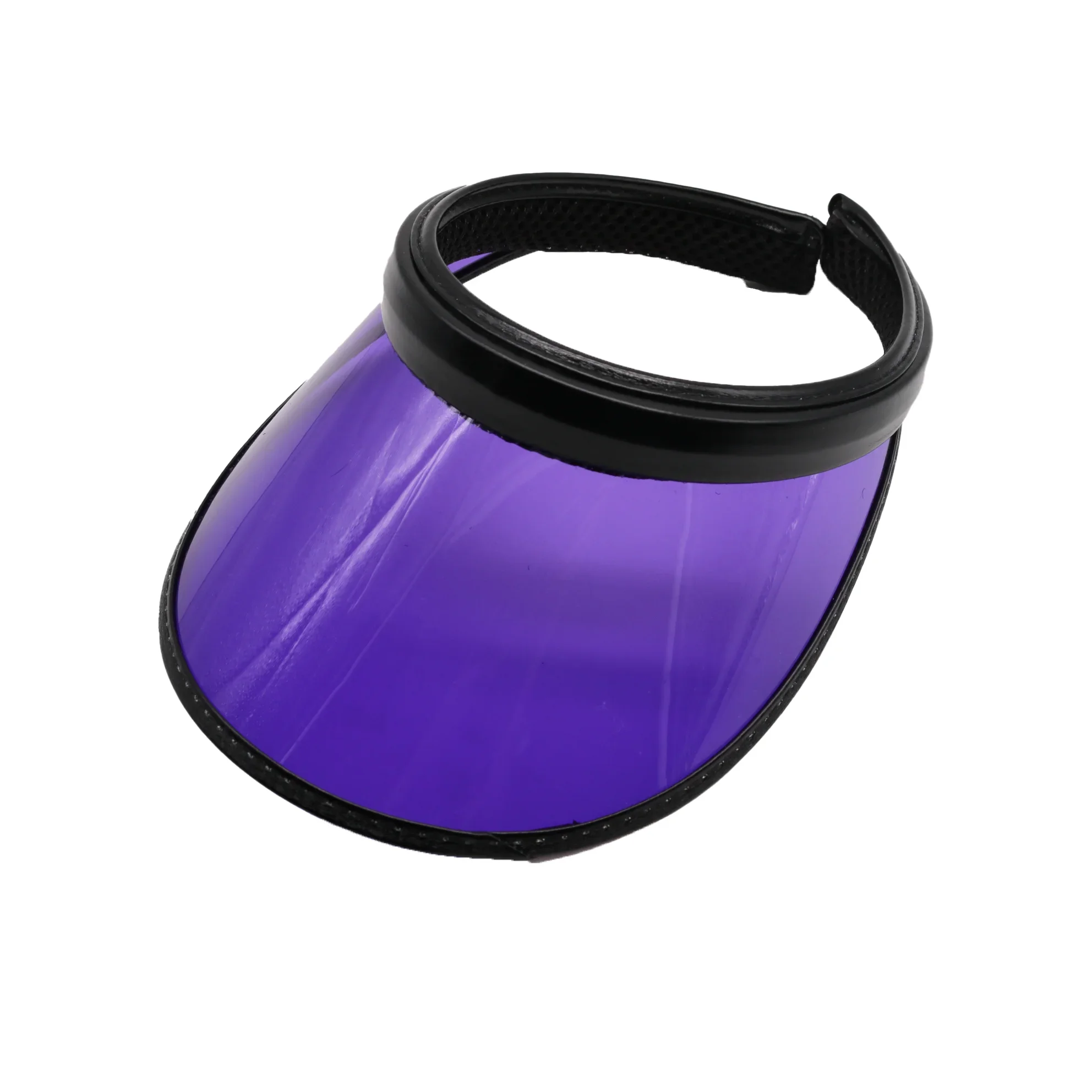 Purple Summer Golf Cap Visors Clear Color Plastic Sun Protection Caps for Cycling Walking Hiking Running Outdoor Sport Sun Caps