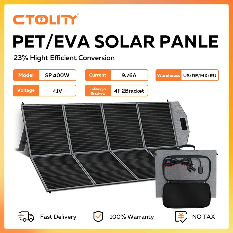 CTOLITY SP400 EVA 400 Вт складная солнечная панель 20 5 В 9 8 А портативная сумка уличный источник питания домашняя электростанция для