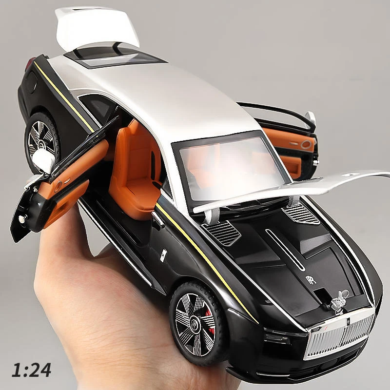 1:24 Rolls-royce Spectre Alloy Scale Model Car Diecast Metal Vehicles Sound＆Light Collection Chidlrens Toy Miniature Car Gifts