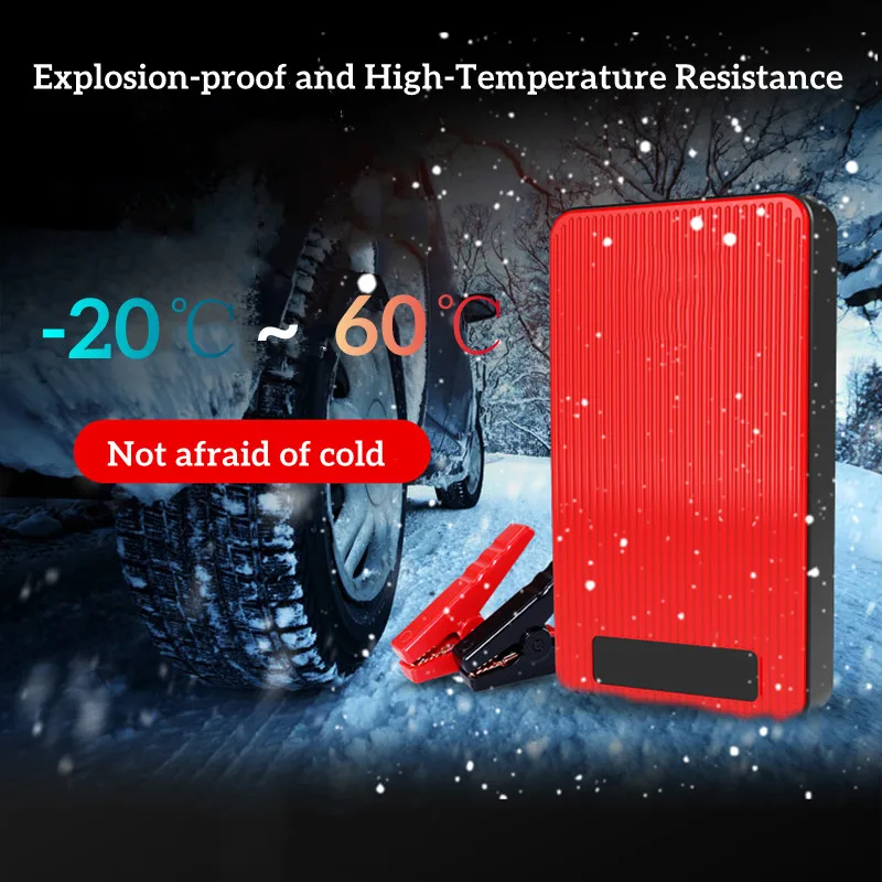 Démarreur de batterie de voiture diabétique portable, booster, chargeur, banque d\'alimentation, dispositif de démarrage, 8000mAh, 12V