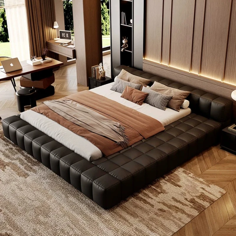 150x200cm 180x200cm Luxury Modern Tatami Lawrence Leather Double Bed 2 People Bedroom Beds And Bed Frames Queen Frame Furniture