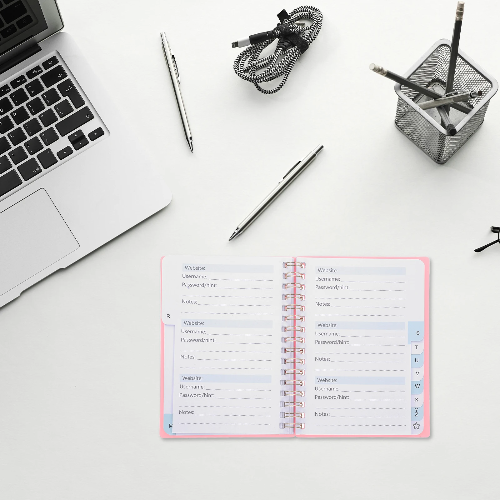 Password Book Keeper Small Books for Seniors Computer Log Paper Binder Notebook