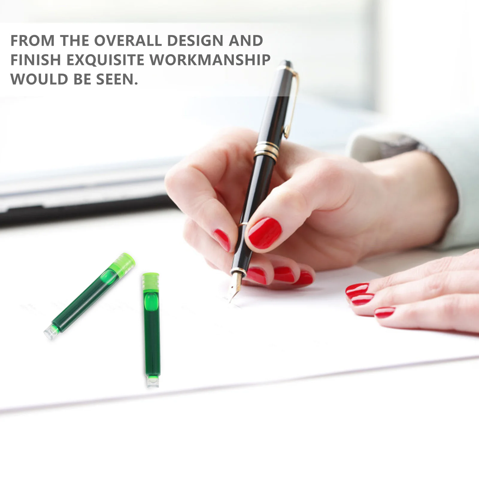 

50Pcs Fountain Pen Ink Absorber Universal Refill Sac Ergonomic Ink Filling Assistant for Writing Stationery Students Stationery