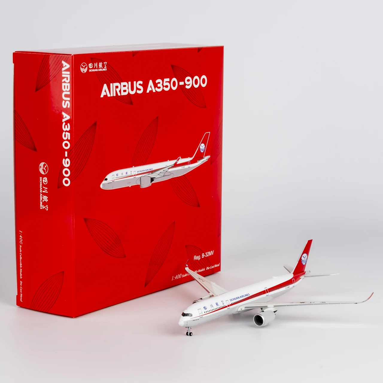 39111 Legering Collectible Vliegtuig Gift NG Model 1:400 Sichuan Airlines Airbus A350-900 Diecast Vliegtuigen Jet Model B-32MV