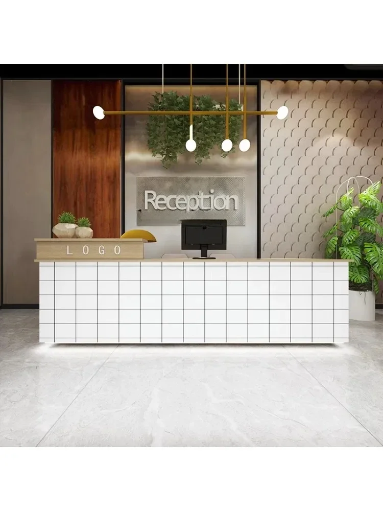 Simple Modern Beauty Salon Health Club Bar Counter Nail Salon Cashier Reception Desk