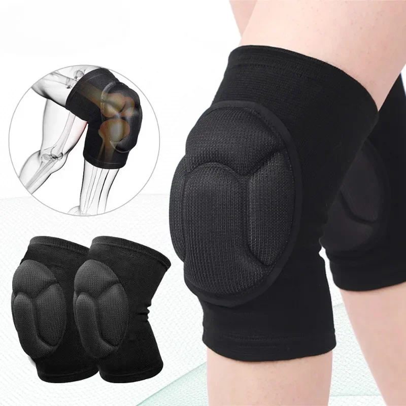 1pc Thickened protection Sports Kneepad Elastic Support Riding Fitness Gear Football Brace Protector NonSlip Pads