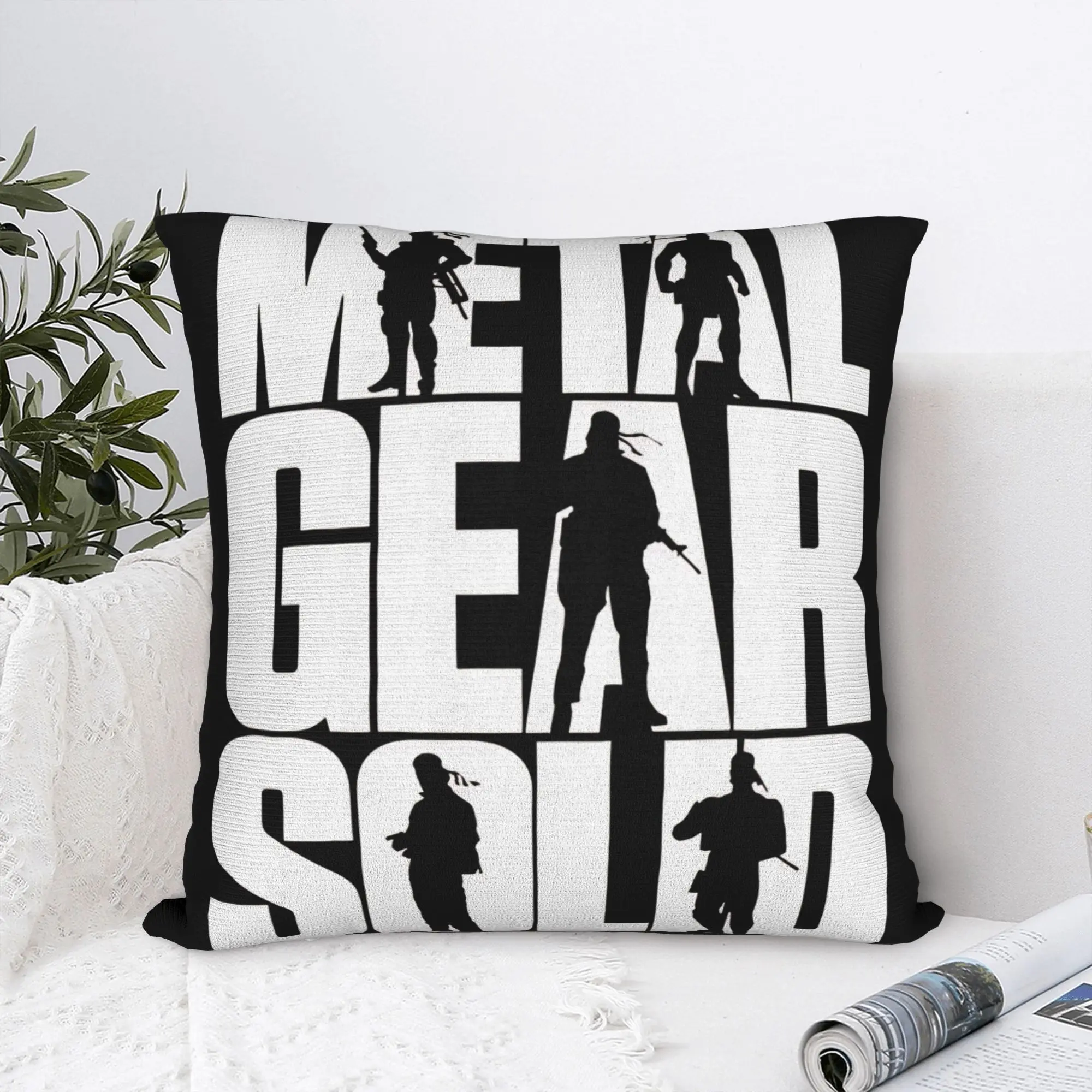 Metal Gear Solid MGS Game Pillowcases  Vintage Pillow Case For Chair Sofa Home Decor Soft Pillow Cover