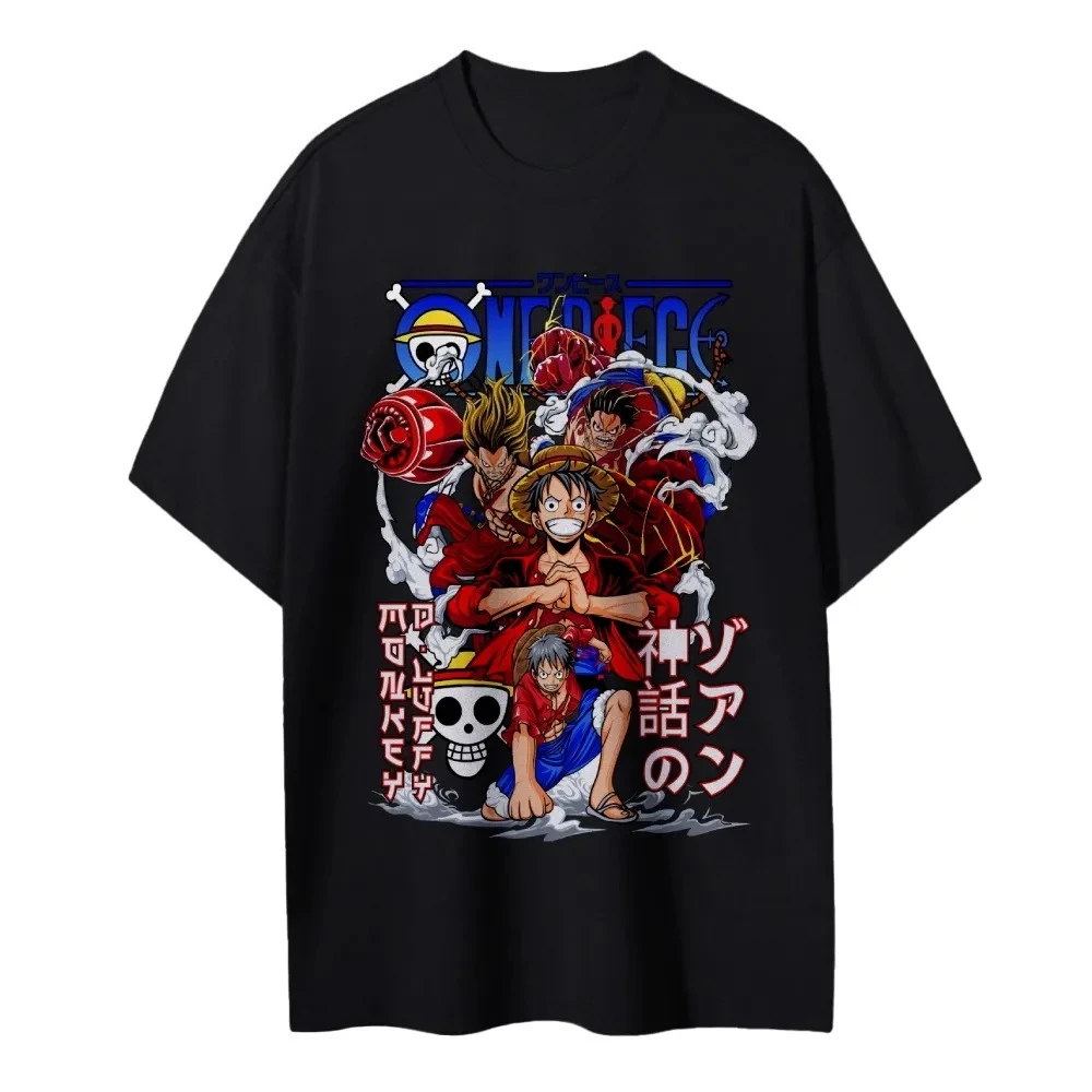 

ONE PIECE Peripheral Products Men's T-shirt Cartoon Vintage Streetwear Anime Oversized Casual Wear 2025 Summer Limited Edition