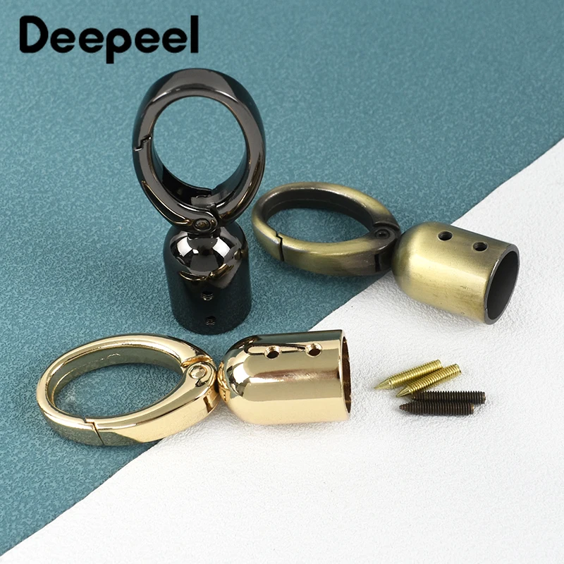 2/4/10Pcs Deepeel 15mm Metal Buckles Tassel Cap Clip Clasp for Bag Strap Connector Hanger Stopper Cord Hook Hardware Accessories