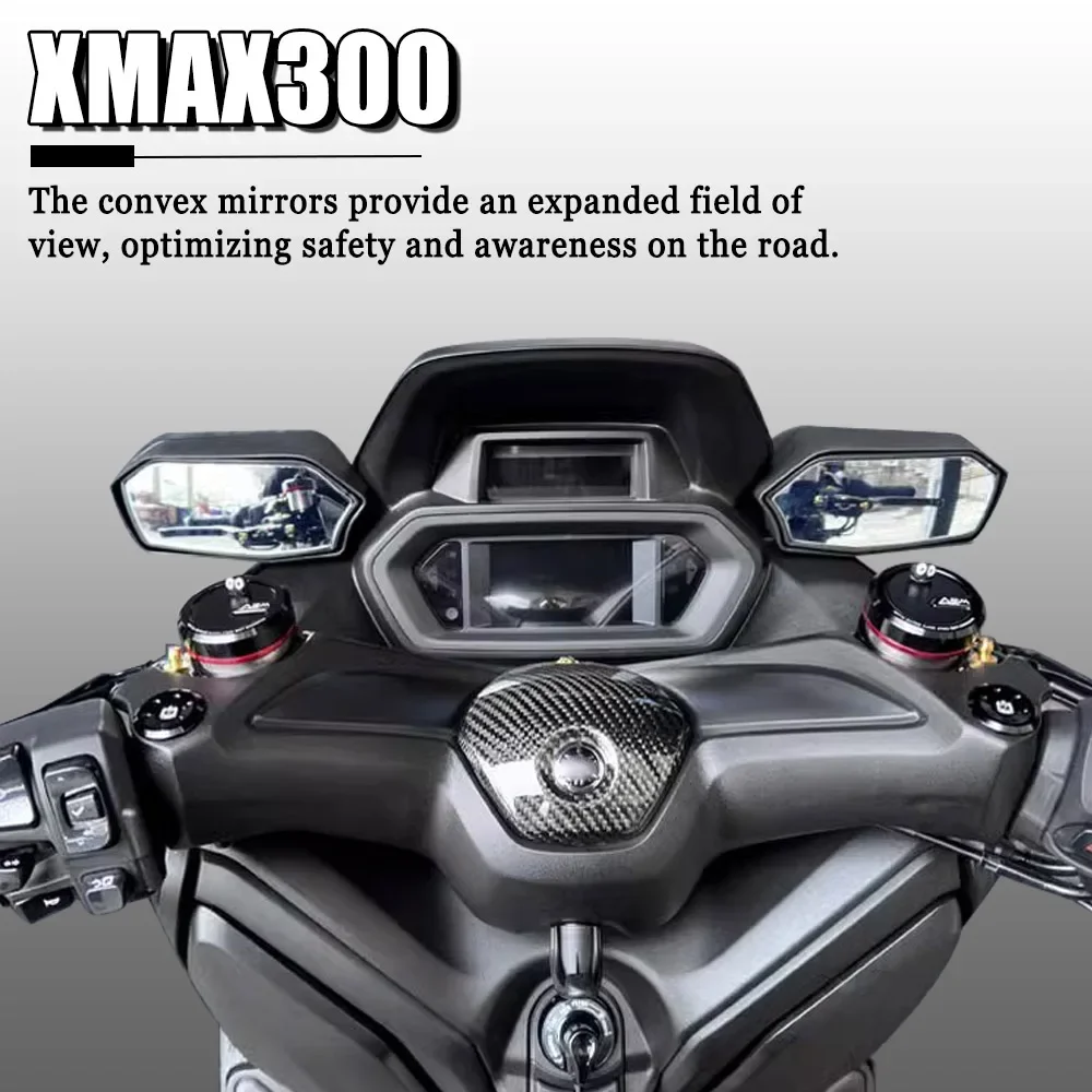 

For Yamaha XMAX300 XMAX 300 2023 Move Motorcycle Forward Mirror Rearview Mirror Kit Convex Angle Adjustable White Side Mirrors