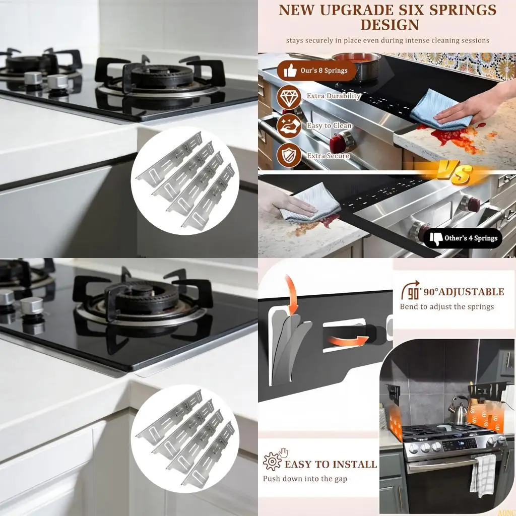 A0NC 4pcs Resistant Kitchen Difference Canopies Slip In Plan Unharmed