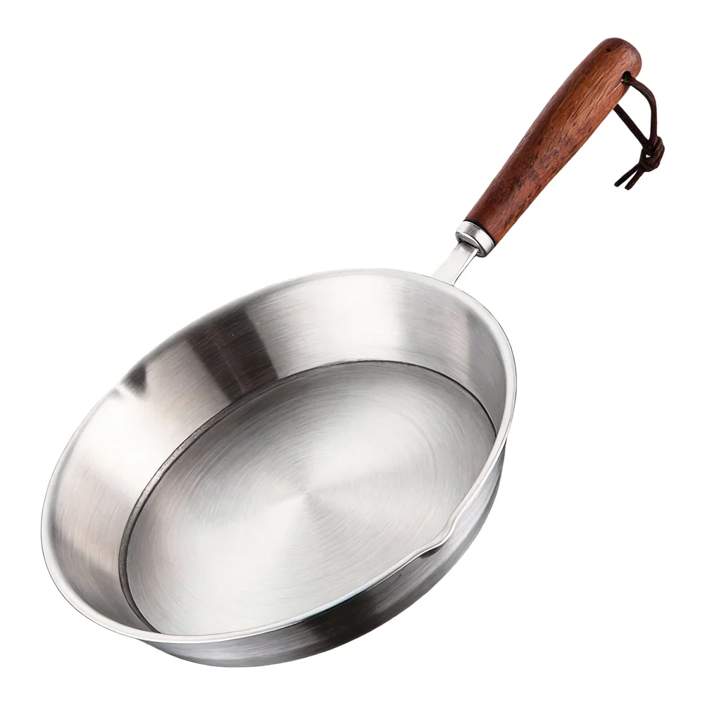Versatile 12cm &16cm Tri-Ply Stainless Steel Frying Pan: Even Heat & Easy Clean  Kitchen Cookware For Gas Stove And Induction