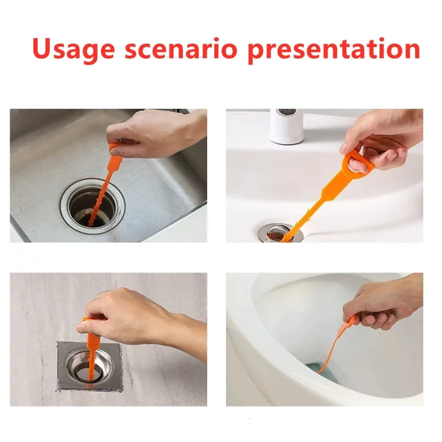 Hair Clog Remover Bathroom Drainage Blockage Remover Sink Snake Hair & Garbage Sewer Dredging Tool Hair Blockages Instant Unclog 3 Hair Clog Remover Bathroom Drainage Blockage Remover Sink Snake Hair & Garbage Sewer Dredging Tool Hair Blockages Instant Unclog 3
