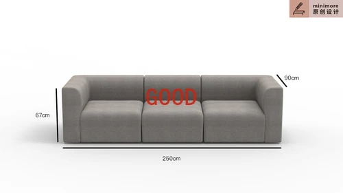 Диван | Современный простой тканевый модуль в скандинавском и японском стиле для гостиной маленькой квартиры