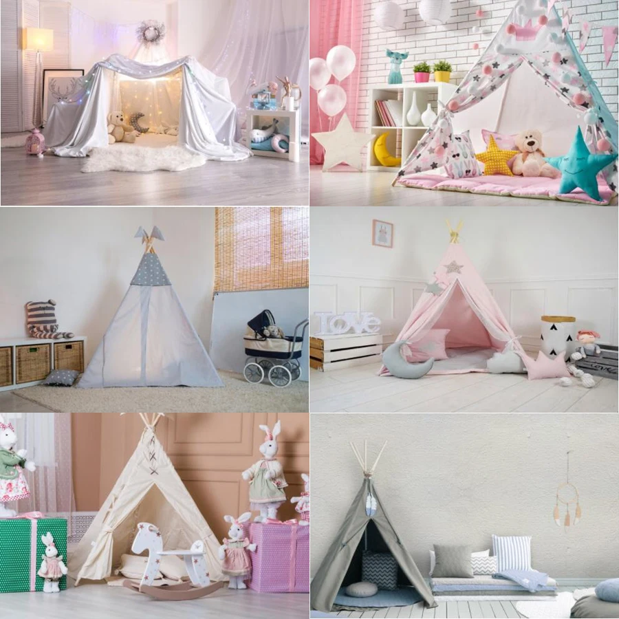 

Photography Backdrop Gray Chic Wall Tent Baby Toys Pillow Party Portrait Room Photo Photographic Backgrounds For Photo Studio