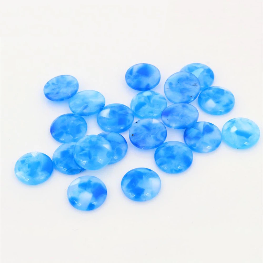 New Fashion 40pcs 12mm Mix Colors Built-in shell Flat back Resin Cabochons Cameo
