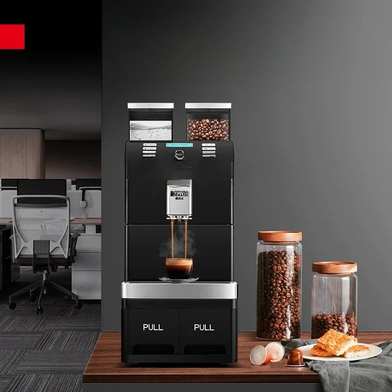 AAFully Automatic Freshly Ground Instant Coffee Machine Milk Tea Integrated Automatic Water Feeding Commercial Office