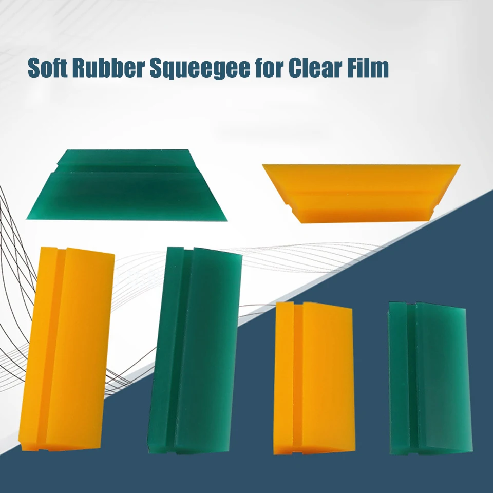 Replacement Soft Rubber Squeegee Blade Insert for Car Vinyl Wrap & PPF Installation,Flexible Water Scraper for Window Glass TA-2