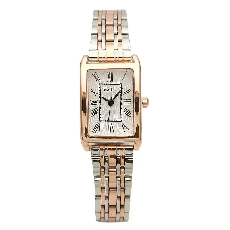 Watches for Women Rectangular Roman Scale Ladies Steel Strap Watch Trend Thin Strap Quartz Wristwatches Relogio Feminino Reloj