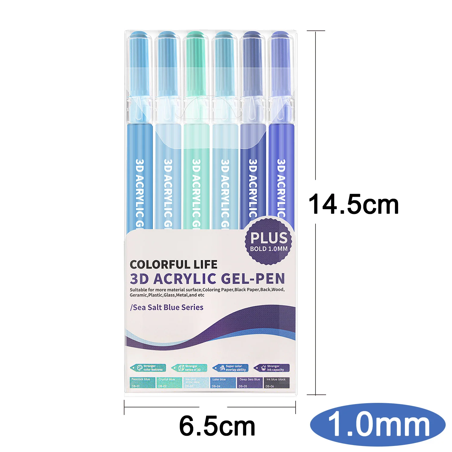 9 boxes of 6-piece sets of 54-color acrylic gel pens, quick-drying colored drawing and journaling pens, multi-color markers