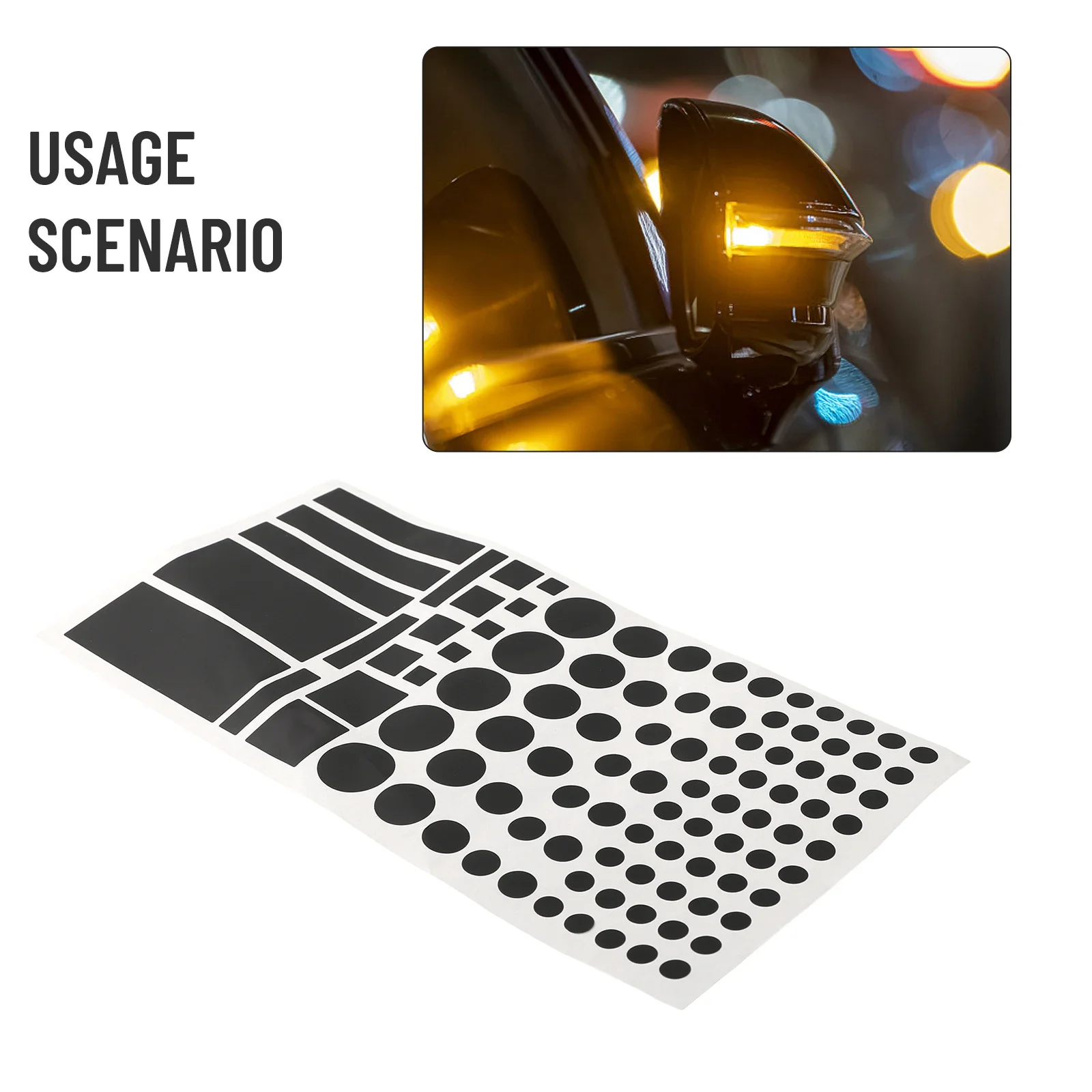 Light Dimming Stickers 8x4in Light Blocking Stickers For Automobiles Motorcycles Household Electronic Products Full/half Shading