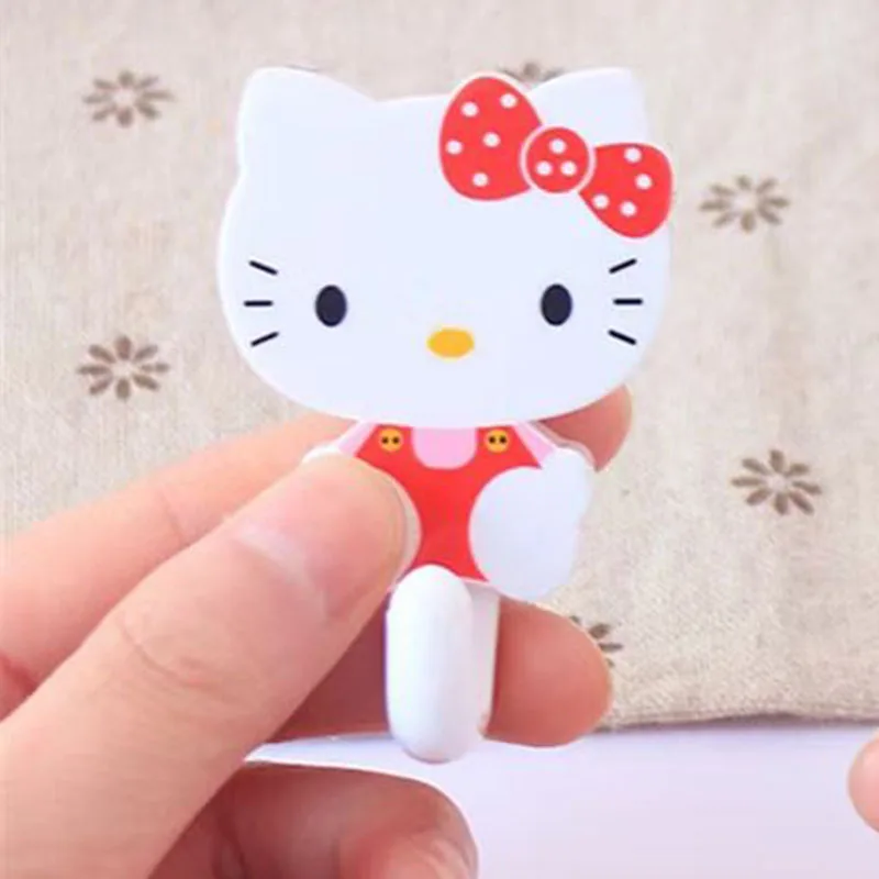 Cute Hello Kittys Sticky Hooks Creative Cartoon Home Furnishing Door Wall Kitchen Strong Adhesive No Trace Toys for Girl Gifts