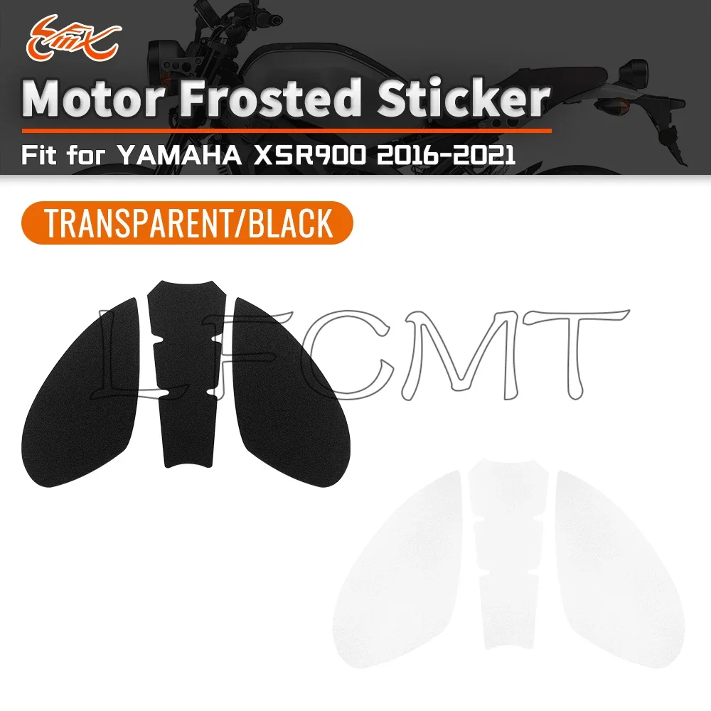 Fit for YAMAHA XSR900 XSR 900 2016-2021 Motorcycle Fuel Tank Pad Gas Knee Grip Tankpad Protector Sticker Frosted Black/Clear