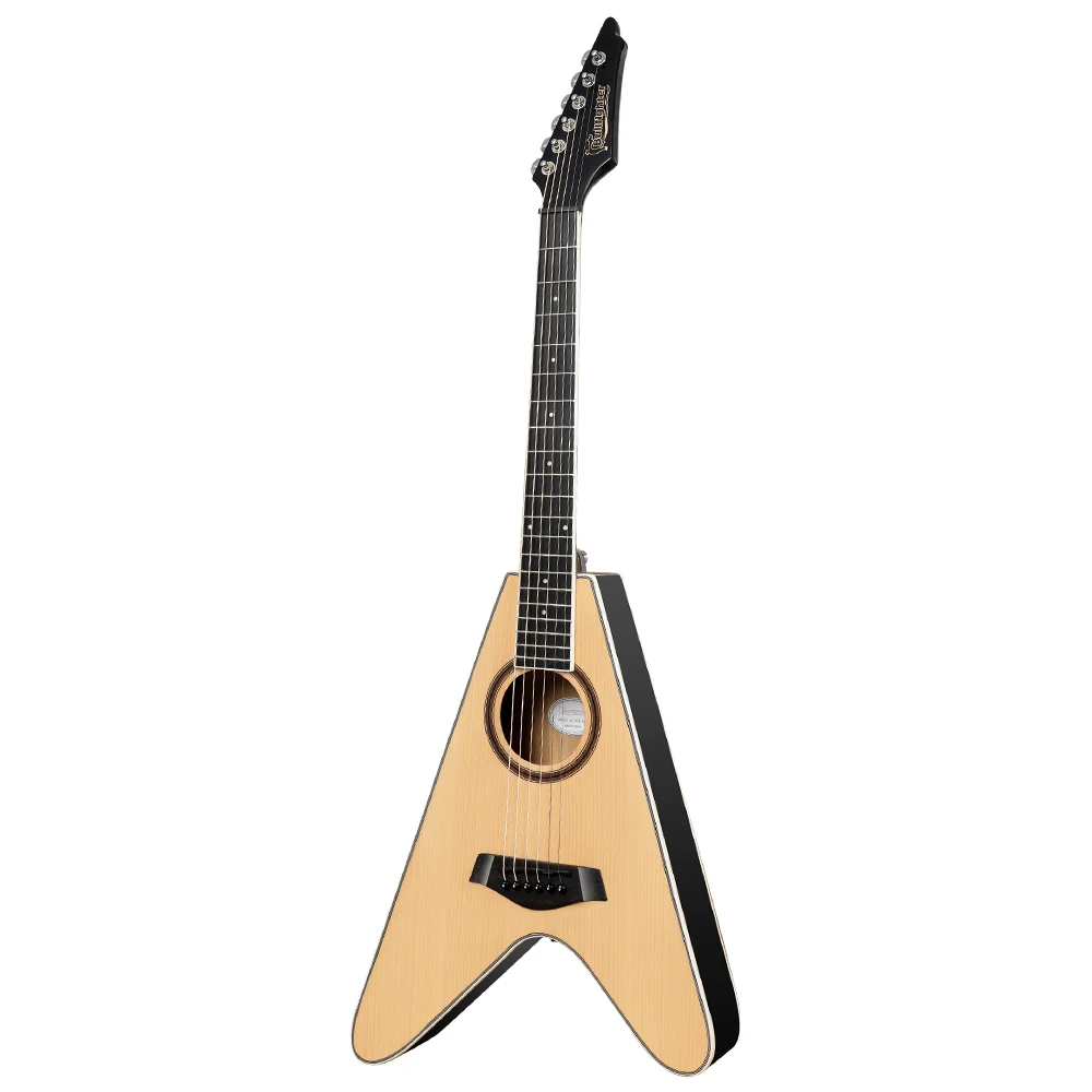 Guitarra Acústica D-32k Personalizada en Forma de V, Color Burlywood, Alta Calidad, Bajo Precio, Guitarra Económica