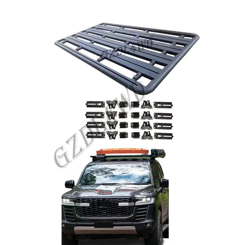 

220*125CM 180*125CM Off-Road High Quality 4x4 Aluminum Alloy Roof Rack For Land Cruiser LC200 Car Luggage Rack Roof Carrier
