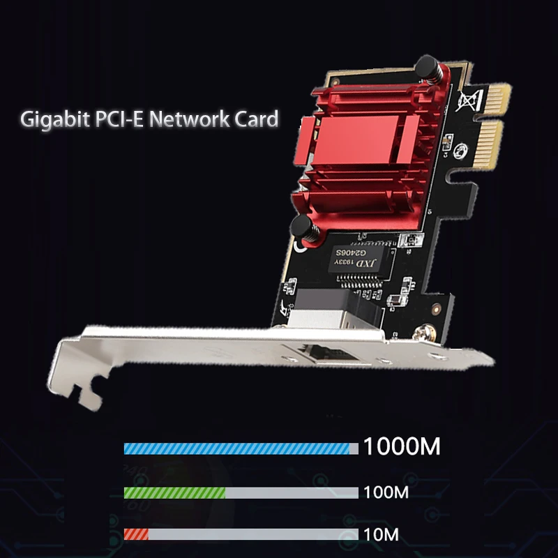 Gigabit PCI-E Network Card rj45 PCIE to Ethernet computer accessorie network adapter RJ-45 LAN Adapter 10/100/1000mbps Lan Card