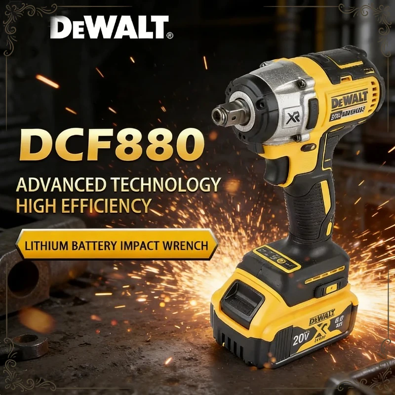 

Аккумуляторный бесщеточный ударный гайковерт Dewalt DCF880, 205 Н·м, высокоскоростной, мощный инструмент для быстрой разборки шин