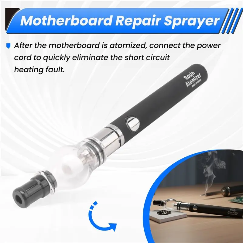 N84R Portable Rosin Atomizing Pen Short Circuit Detector,For Motherboard Repair Sprayer Rosin Adapter Flux Pen Repair