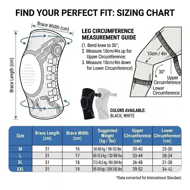 1Pcs Adjustable Patella Knee Brace Knob Control Compression Support for ACL MCL Pain Relief Sports Running Gym Fitness Recovery