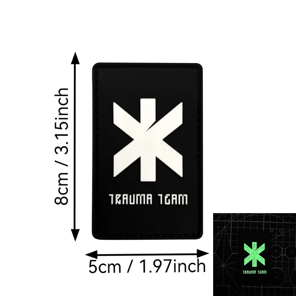 Ein Cyberpunk-Muster PVC-Aufkleber Moral-Patch Abzeichen mit Leuchteffekt im Dunkeln, für Armbinden, Rucksäcke, aus weichem Gummi – Detail 16