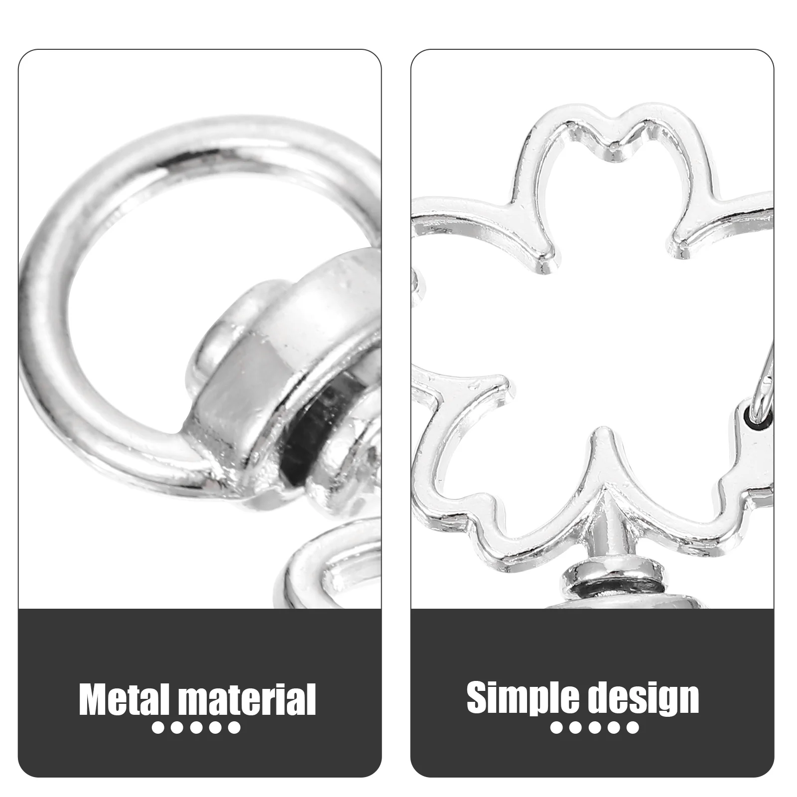 10 قطعة سلسلة المفاتيح ساكورا مقاطع المعادن الربيع المفاجئة المشابك Diy بها بنفسك صنع المجوهرات الحبل خطاطيف دوارة أبازيم معلقة #4