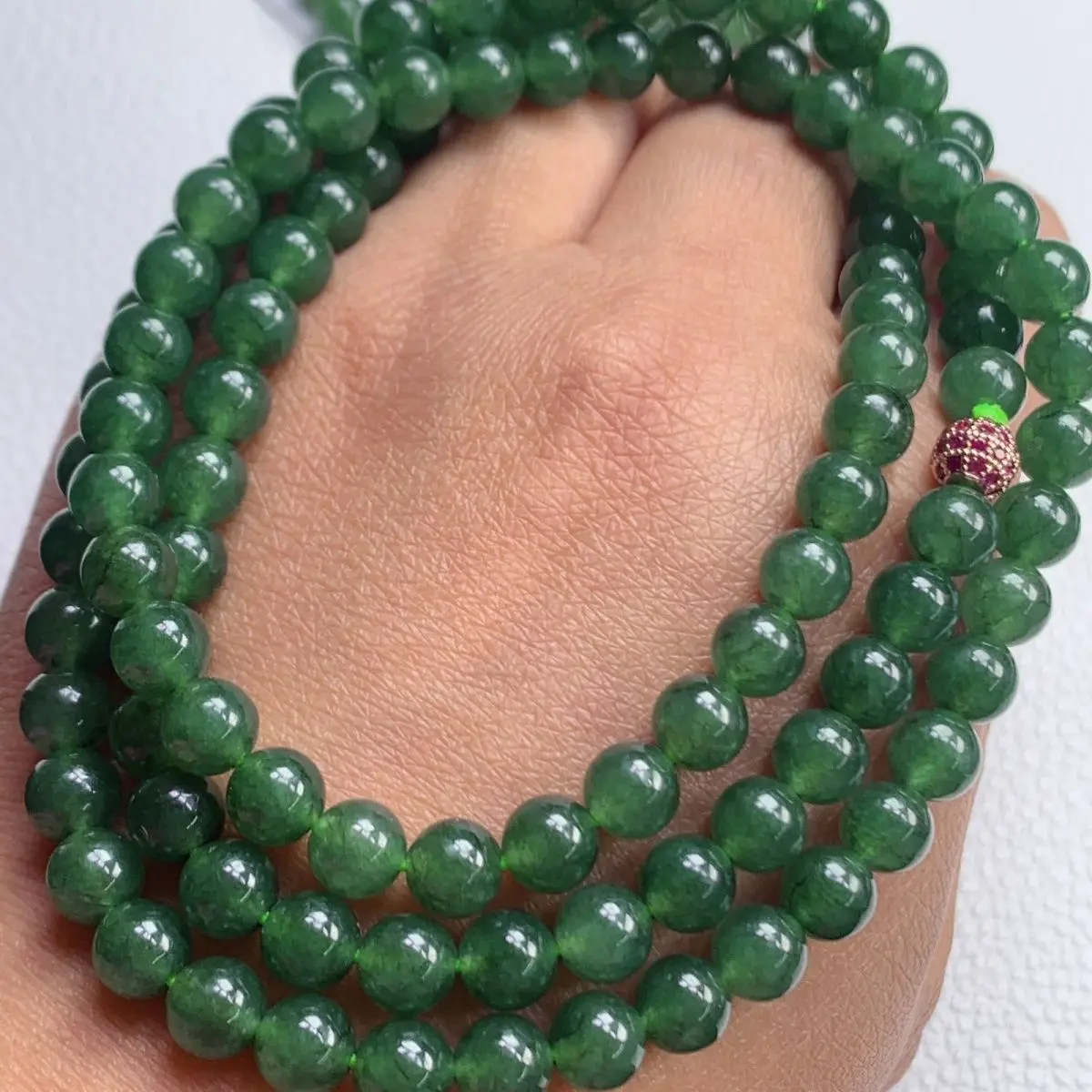 

Натуральный жадеит, ледяное семя, полностью зеленое, полноцветное, зеленое, круглое, ожерелье из бисера, цепочка из бисера, карта 6 мм, ледяная прозрачная