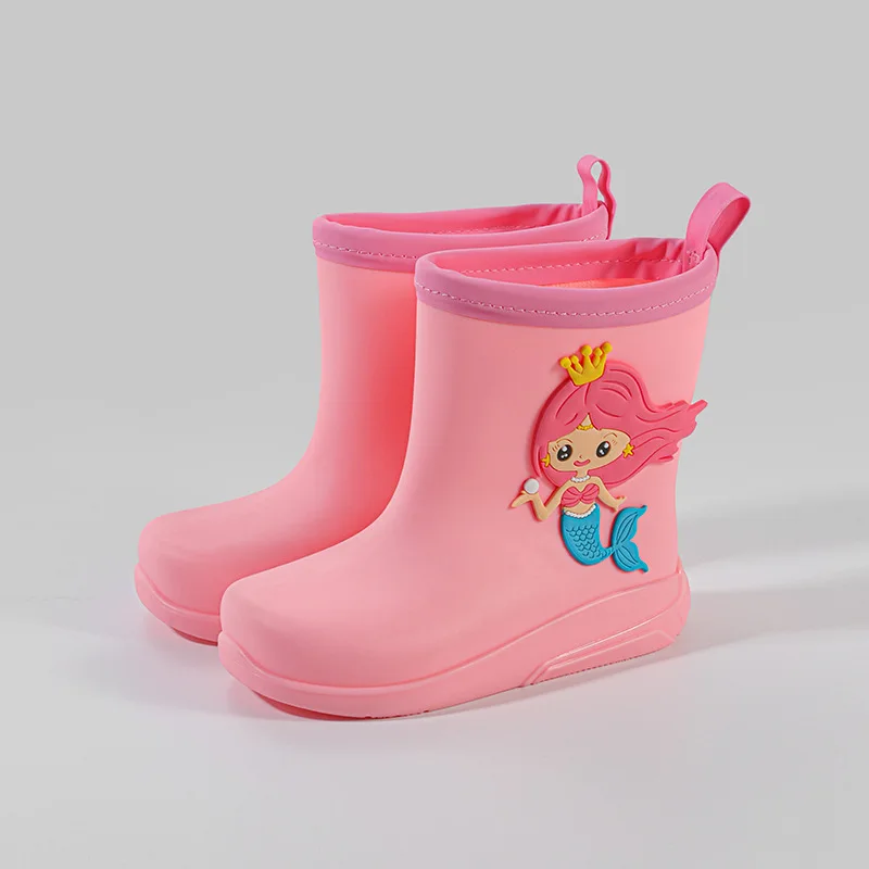 New 3D Cartoon Cute Bunny Duckling Kids Rain Boots for Baby Boys Four Seasons New 2023 Versatile Cute Simple Girl Water Boots