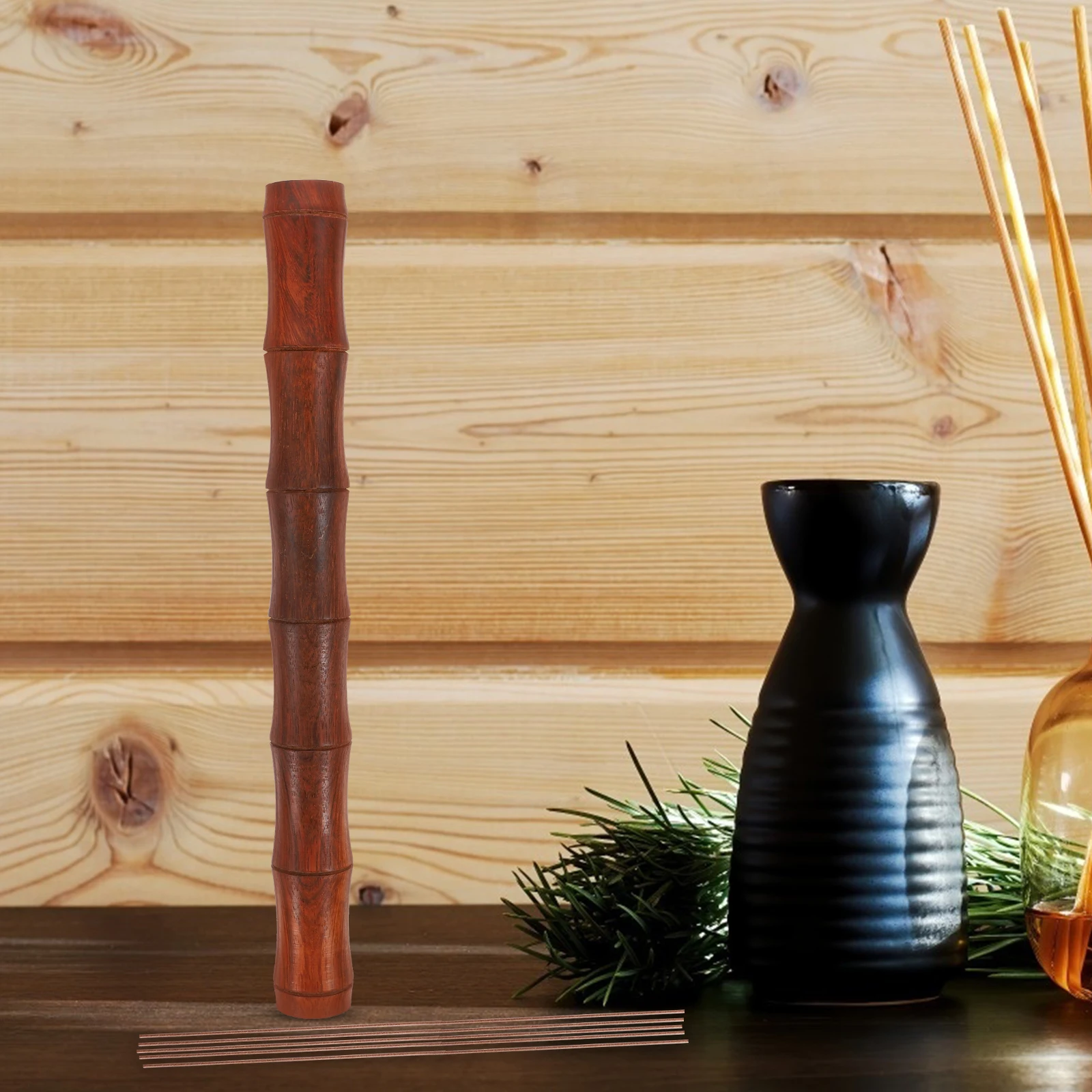 

1pc Exquisite Tube Home Stick Storage Container Wooden Fragrance Holder Compact Lightweight Travel Camping Use Stick Barrel